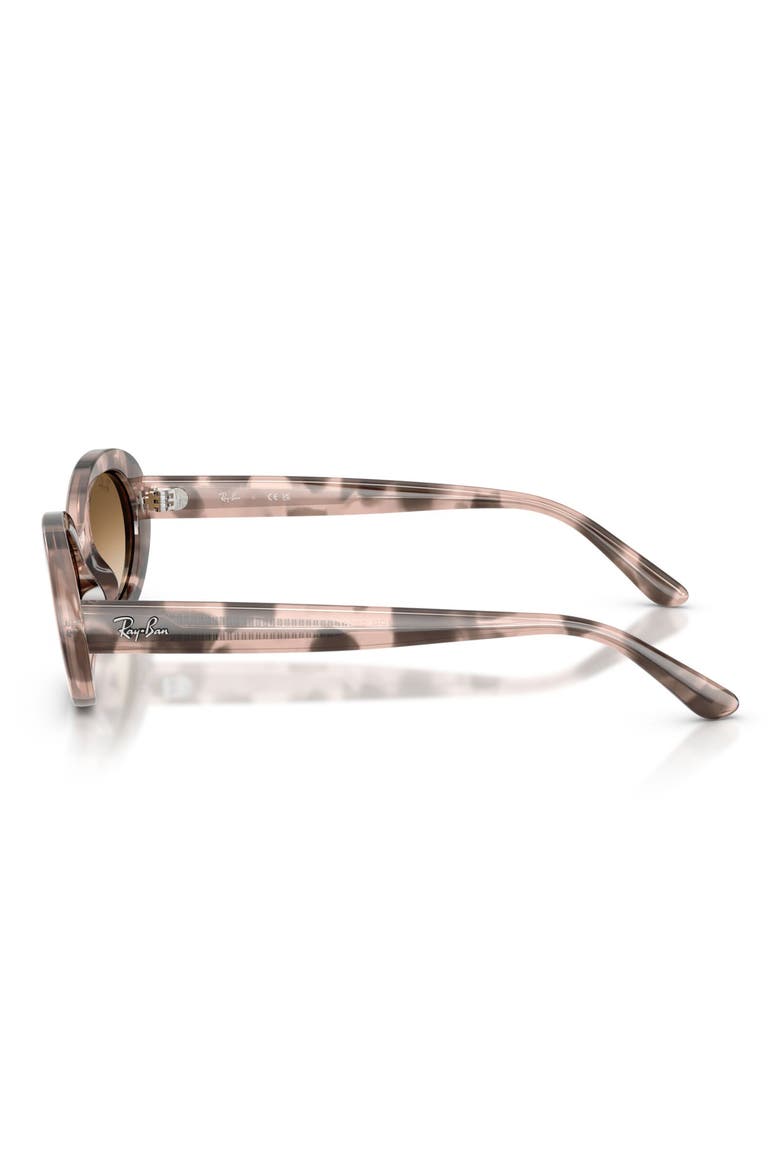 54mm Gradient Oval Sunglasses, Alternate, color, OPAL PINK HAVANA / CLEAR BROWN
