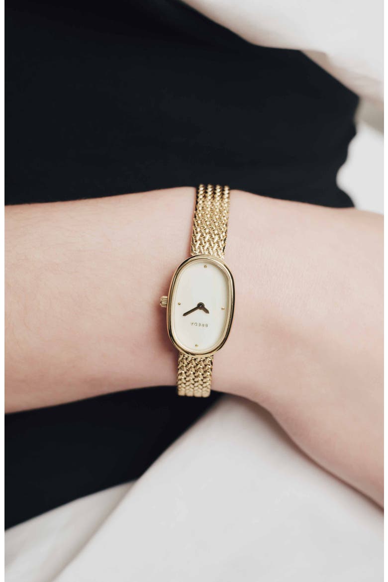 Jane Tethered Mesh Strap Watch, 18mm, Alternate, color, GOLD