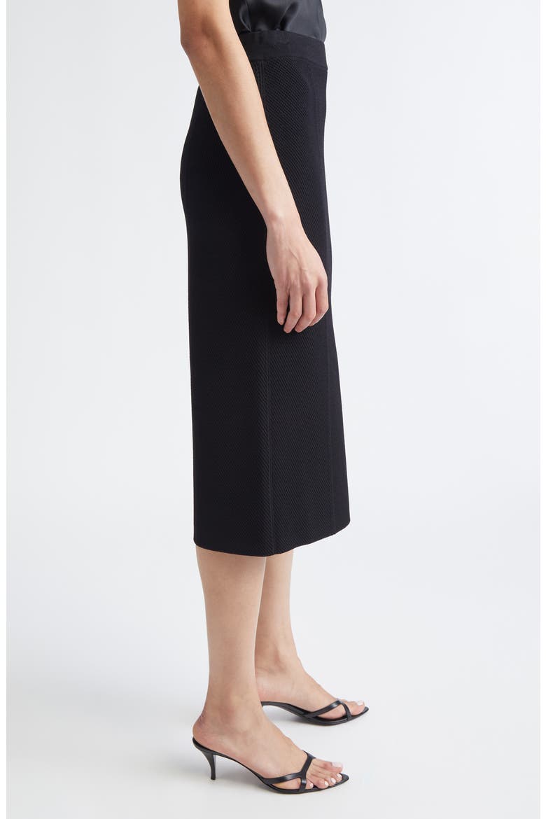 Venezia Knit Pencil Skirt, Alternate, color, BLACK