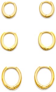 Panacea Set of 3 Mini Huggie Hoop Earrings