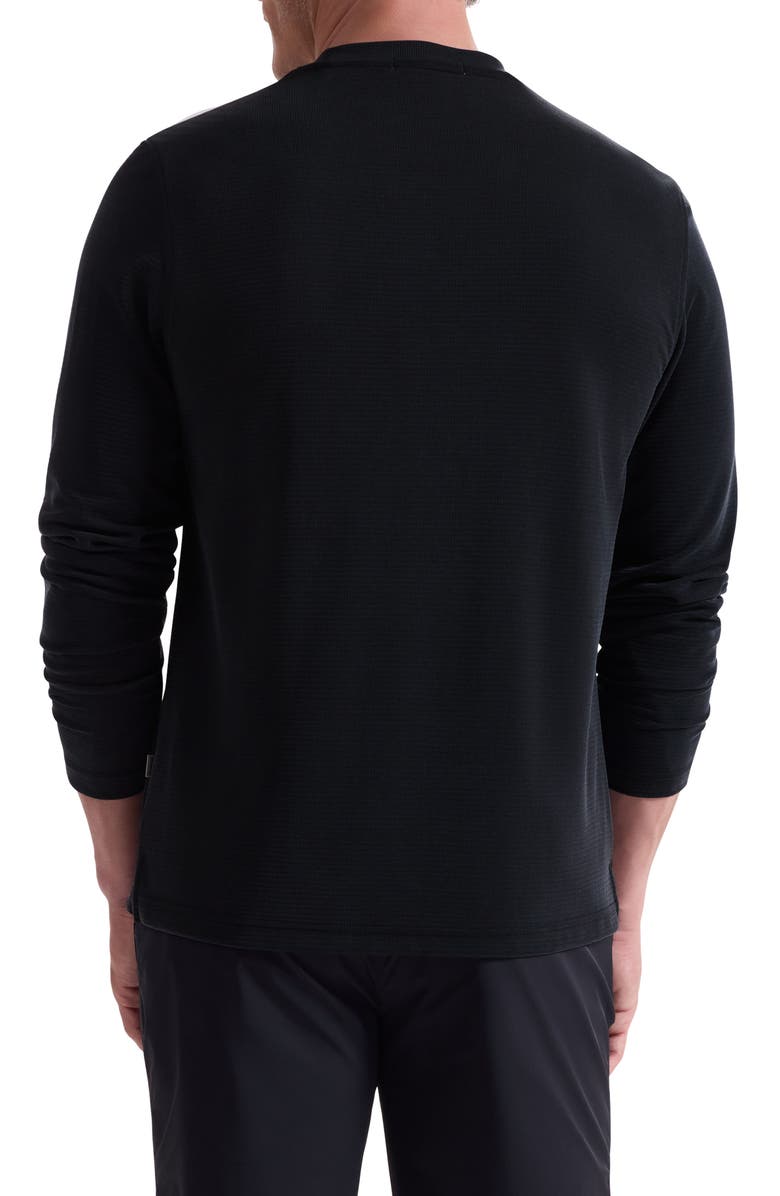 Bugatchi Orion Ottoman Long Sleeve T-Shirt, Alternate, color, Black