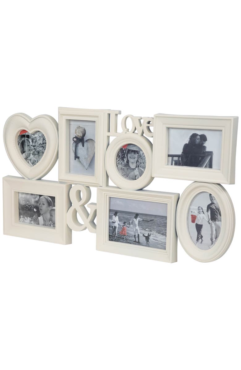 Northlight Multi-Sized "Love" Collage Picture Wall Frame - 26.5" - White, Alternate, color, White