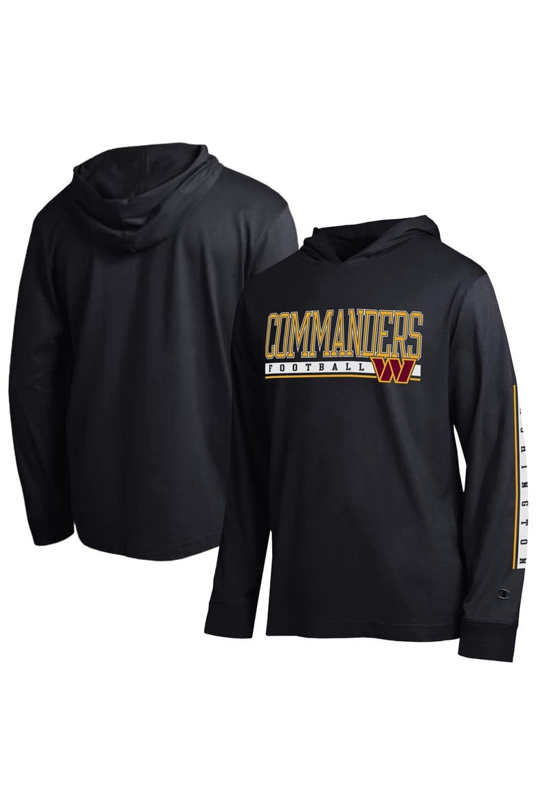 Men's Champion Black Washington Commanders All Star Hooded T-Shirt, Main, color, Black