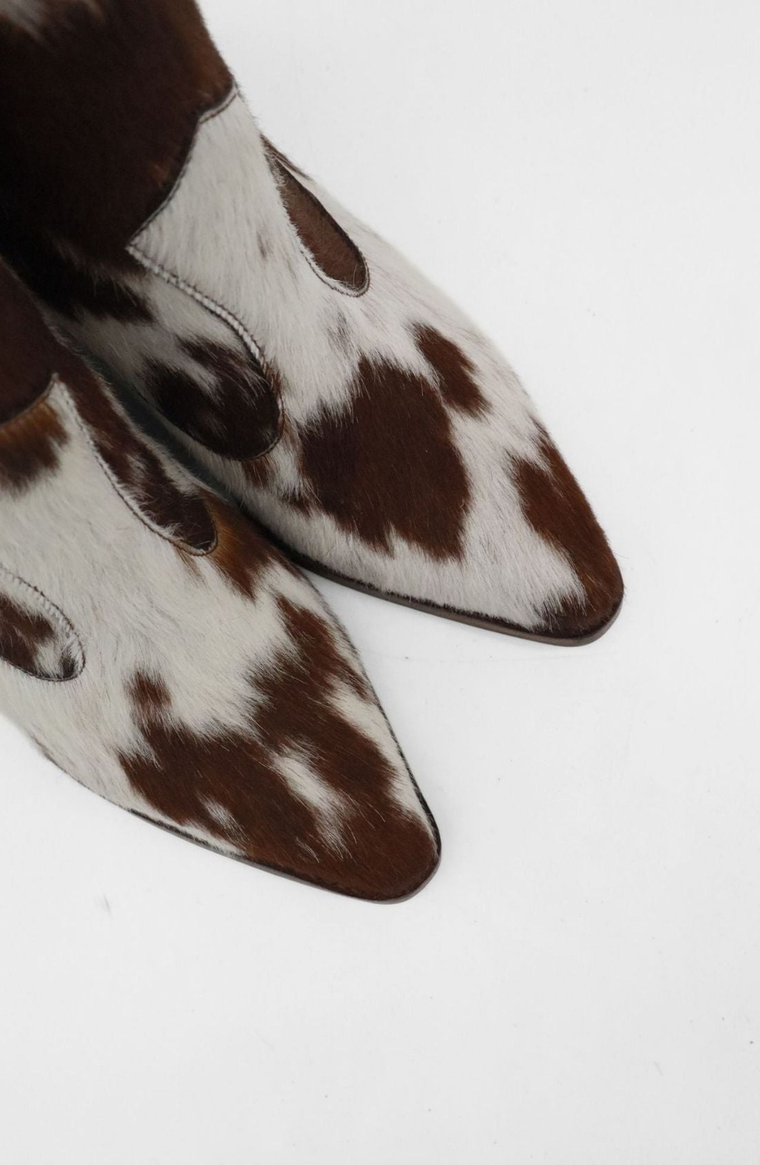 STIVALI NEW YORK Nomad Western Cowboy Booties, Alternate, color, White Cowhide