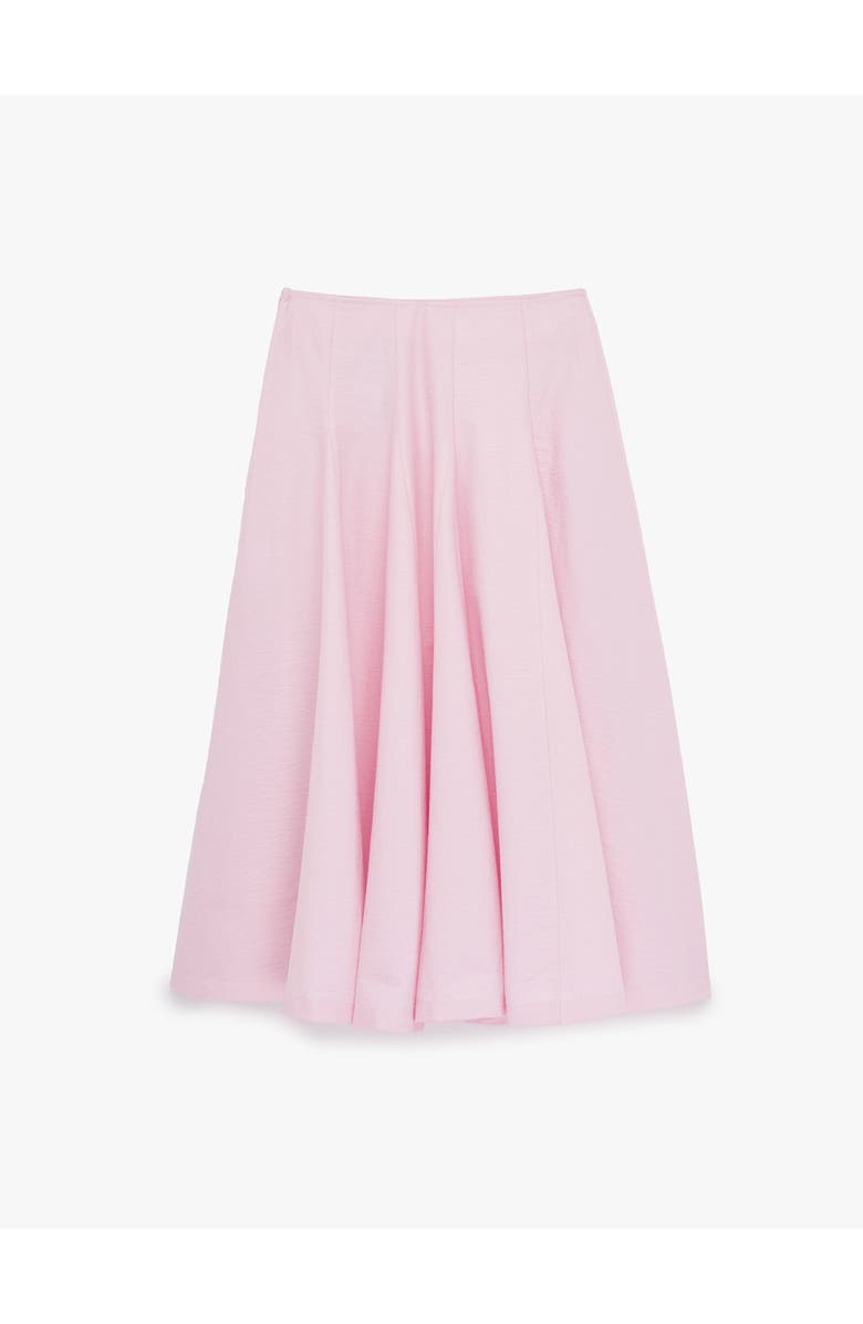 ZDNU 81041892 A-Line Pleated Cotton Midi Skirt, Alternate, color, Pink