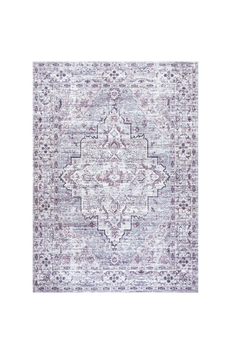JONATHAN Y Didim Boho Medallion Machine-Washable Area Rug, Alternate, color, Gray/Purple