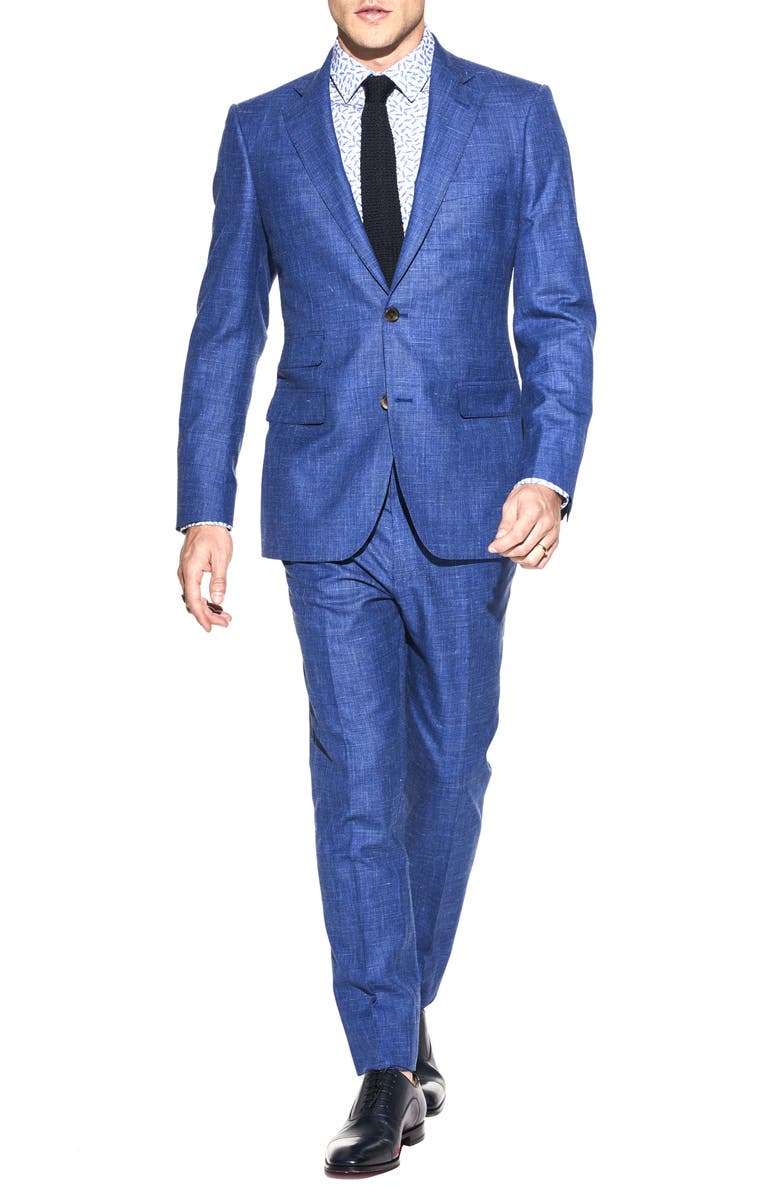 Strong Suit by Ilaria Urbinati Kilgore Slim Fit Plaid Wool Blend Suit, Main, color,