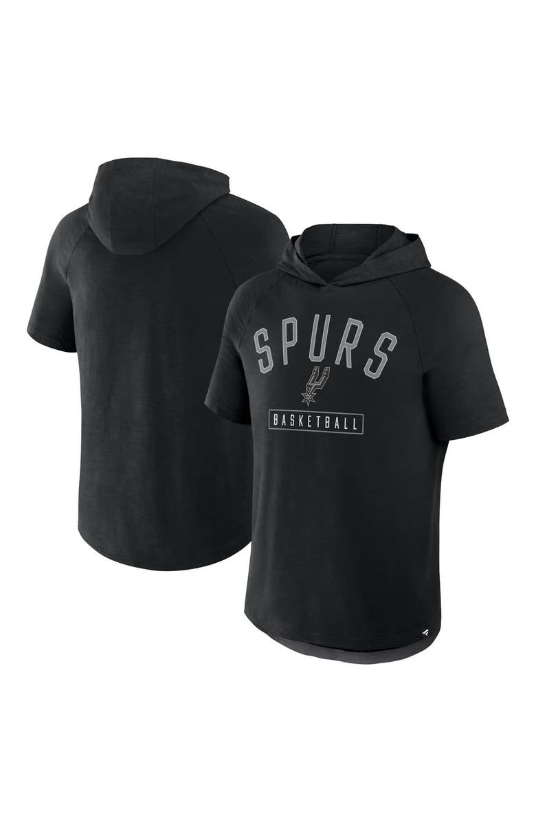 FANATICS Men's Fanatics Black San Antonio Spurs Pass Legend Raglan Hoodie T-Shirt, Alternate, color, Black