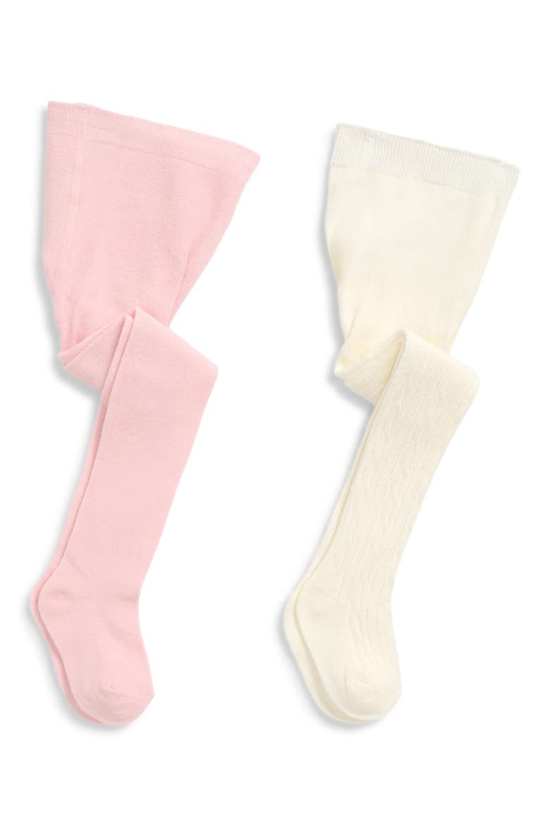 Solid Sweater Tights - Pack of 2, Main, color, PALE MULTI