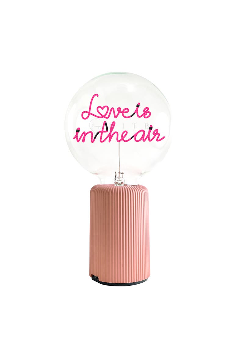 Love Is In The Air Portable Table Lamp, Main, color, Pink
