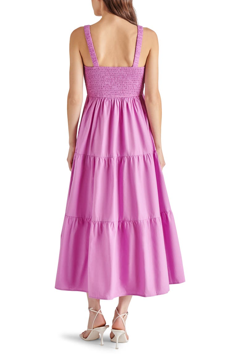 Eliora Tiered Cotton Sundress, Alternate, color, BERRY