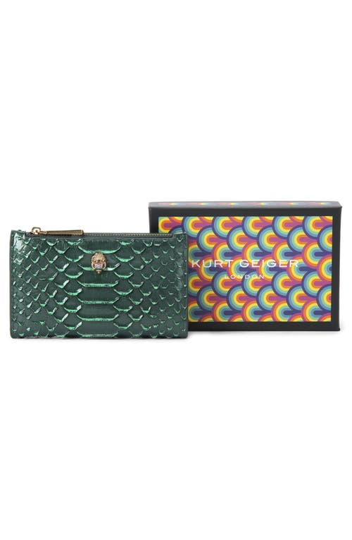 Kurt Geiger London Kensington Quilted Leather Bifold Wallet In Green