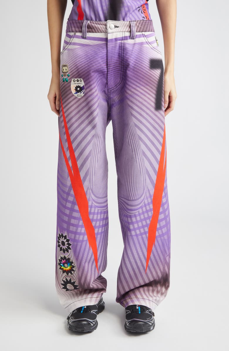 Paolina Russo Baggy Wide Leg Jeans, Main, color,