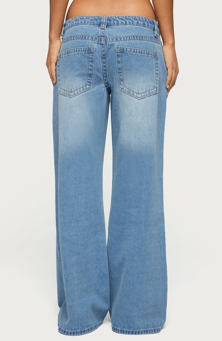 EDIKTED Raiyne Low Rise Wide Leg Jeans, Alternate, color, 