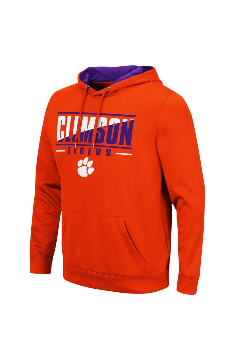 COLOSSEUM Men's Colosseum Orange Clemson Tigers Slash Stack 2.0 Pullover Hoodie, Alternate, color, Orange