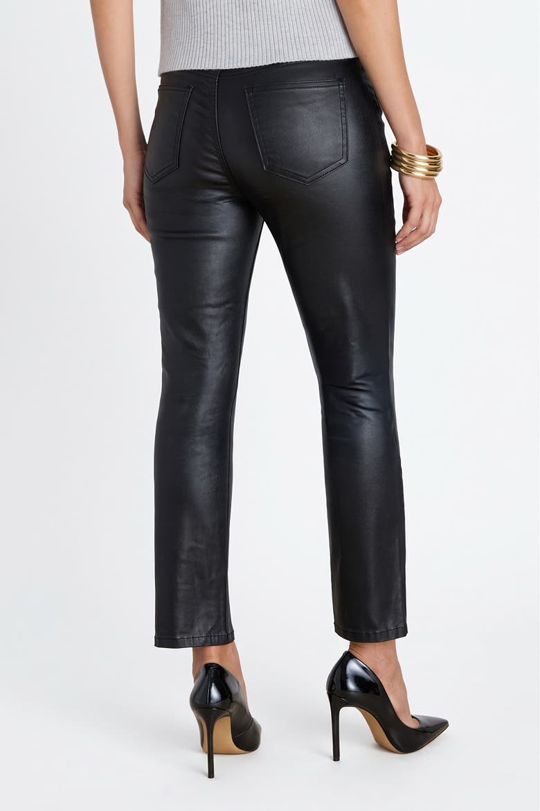 Elaine Coated Skinny Jeans, Alternate, color, Black