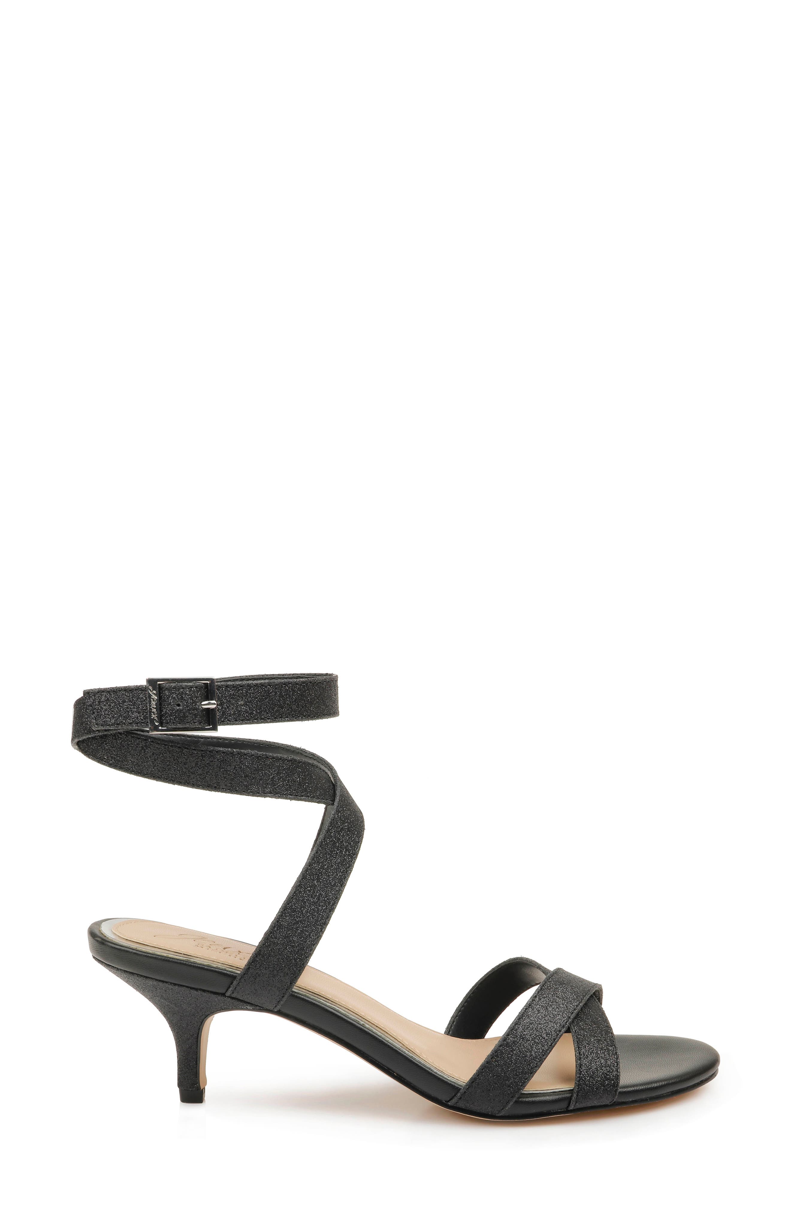 Newton Glitter Sandal, Alternate, color, BLACK