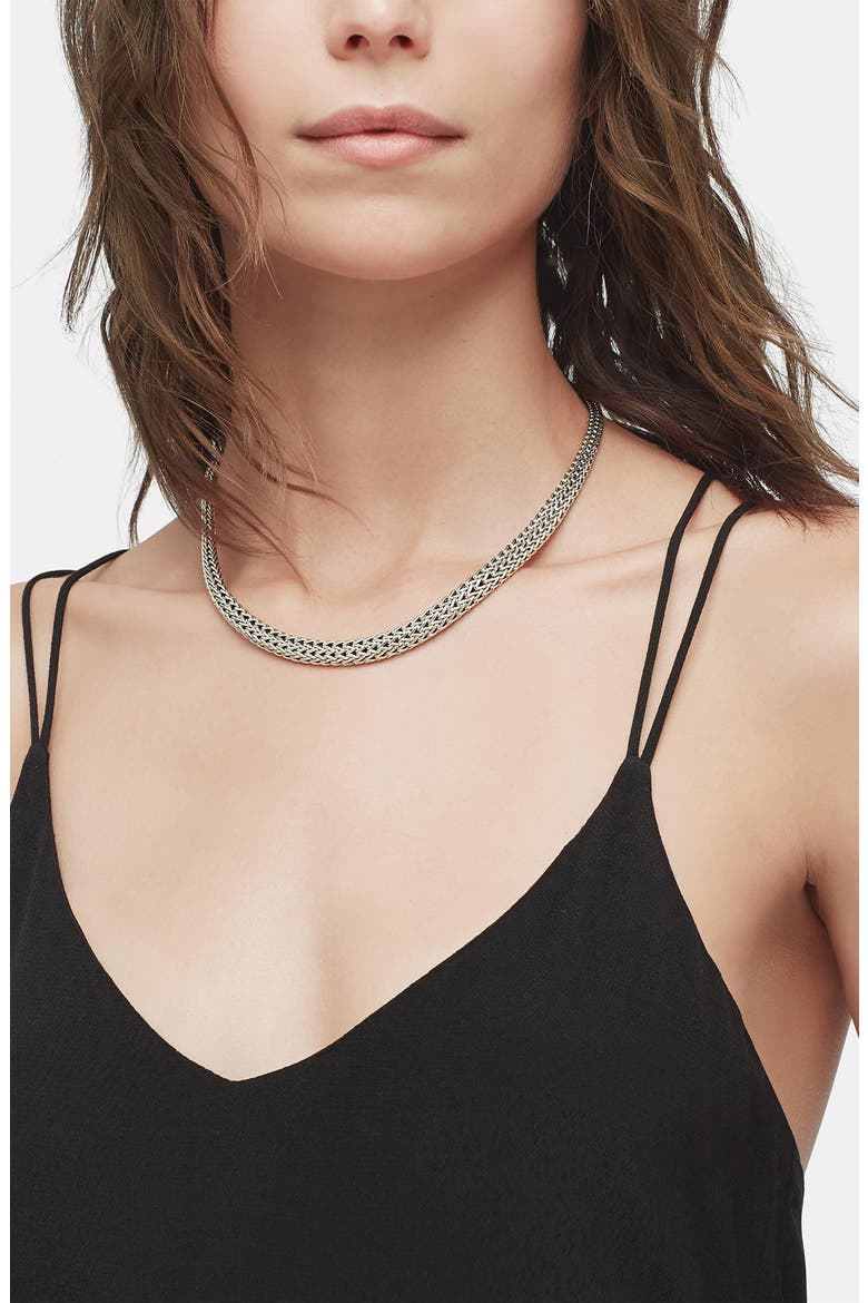 Icon Necklace, Sterling Silver, 8.5mm, Alternate, color, SILVER