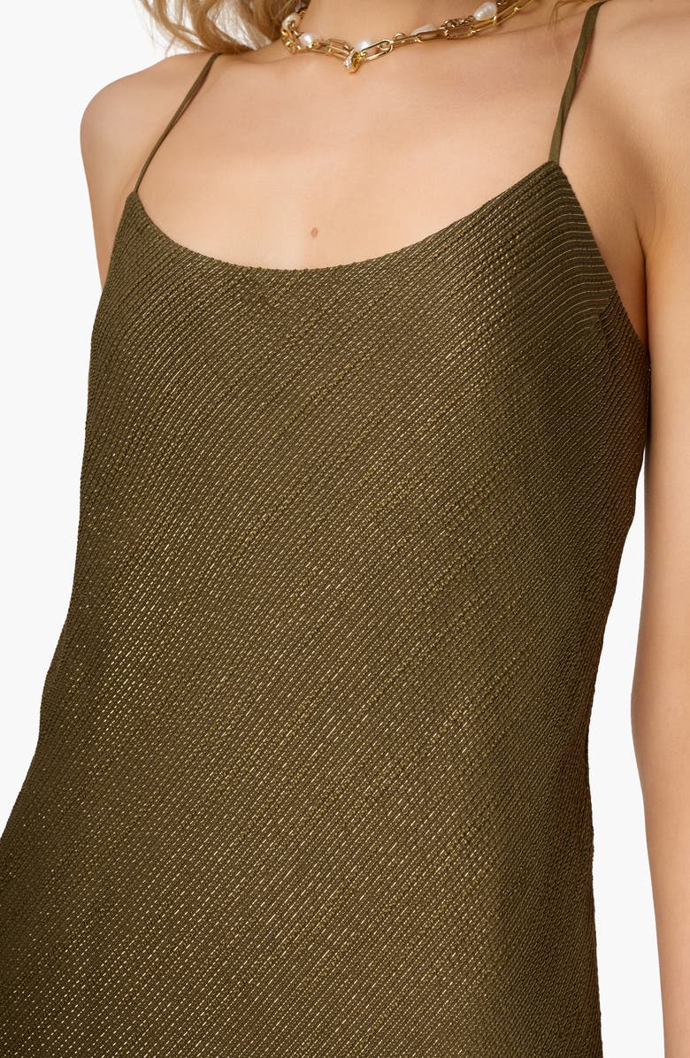 CAMI NYC Luanna Metallic Chiffon Maxi Dress, Alternate, color, Grove