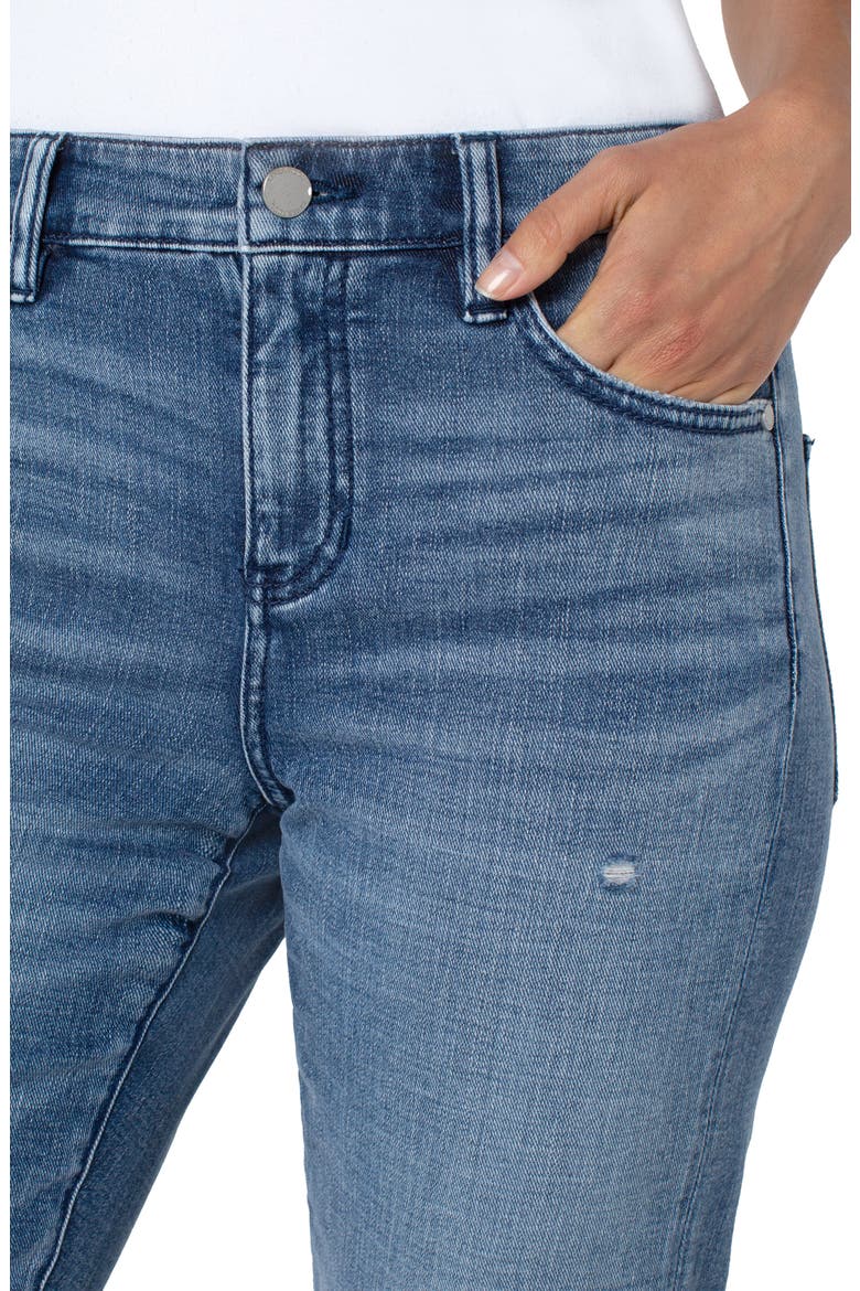 Marley Raw Cut Cuffed Ankle Straight Leg Jeans, Alternate, color, BLOOMINGTON
