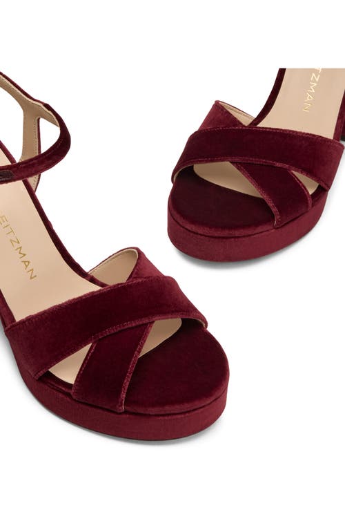 Stuart Weitzman Dayna Platform Sandal In Red