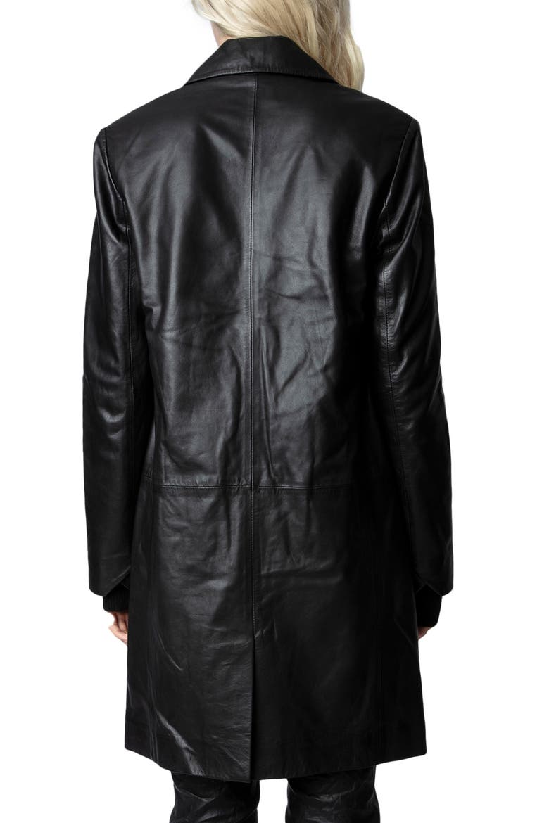 Monarque Smooth Jacket, Alternate, color, NOIR