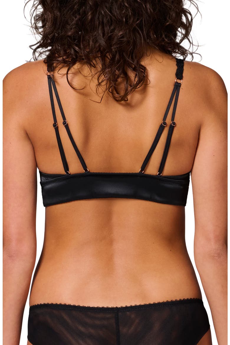 Symphonie Triangle Bralette, Alternate, color, BLACK