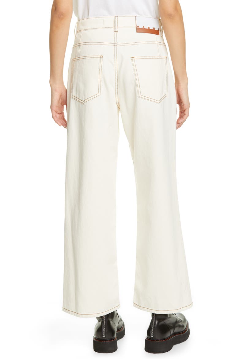 High Waist Ankle Wide Leg Pants, Alternate, color, GLASS
