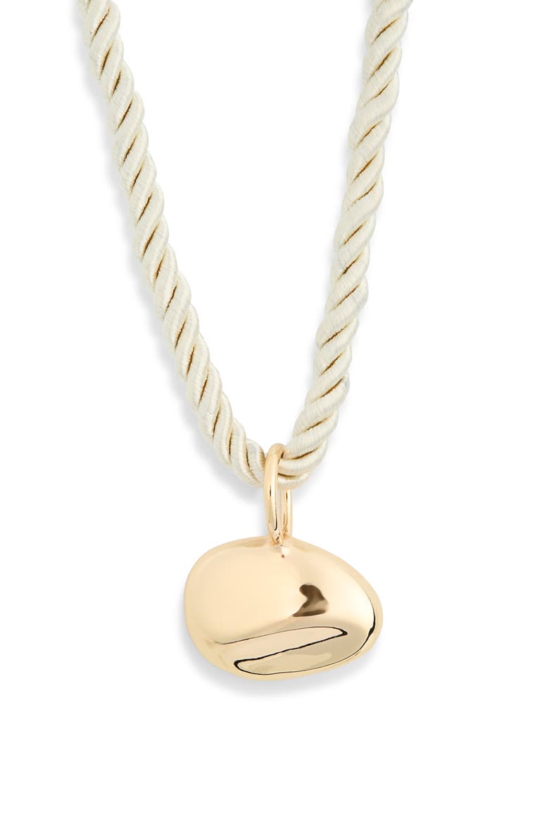 Twisted Cord Sculpted Pendant Necklace, Main, color, NATURAL- GOLD