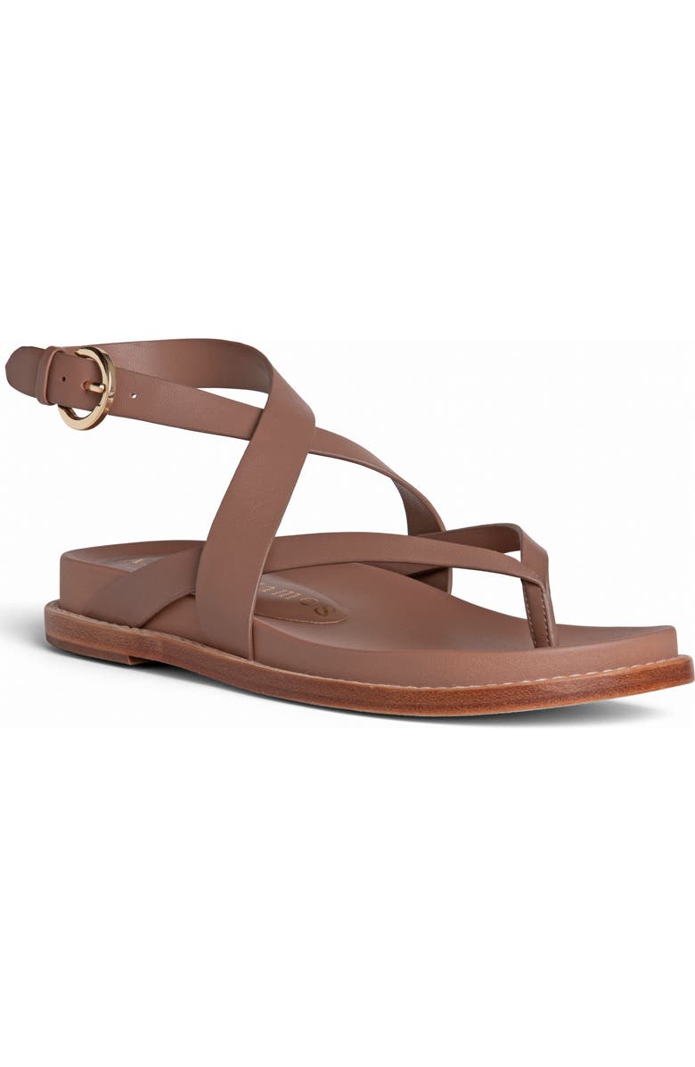 Allegra James Elise Leather Flat Sandal, Alternate, color,
