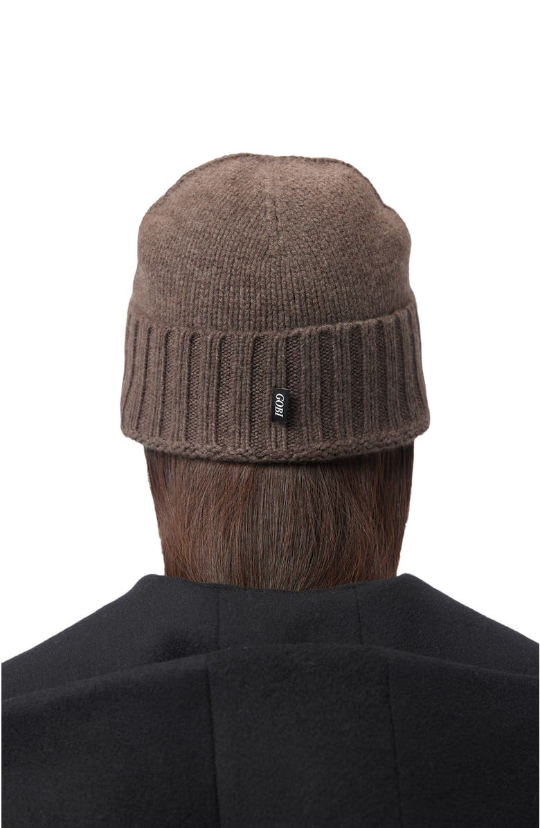 GOBI Mongolian Cashmere Cashmere Rib Knit Hat Unisex, Alternate, color,