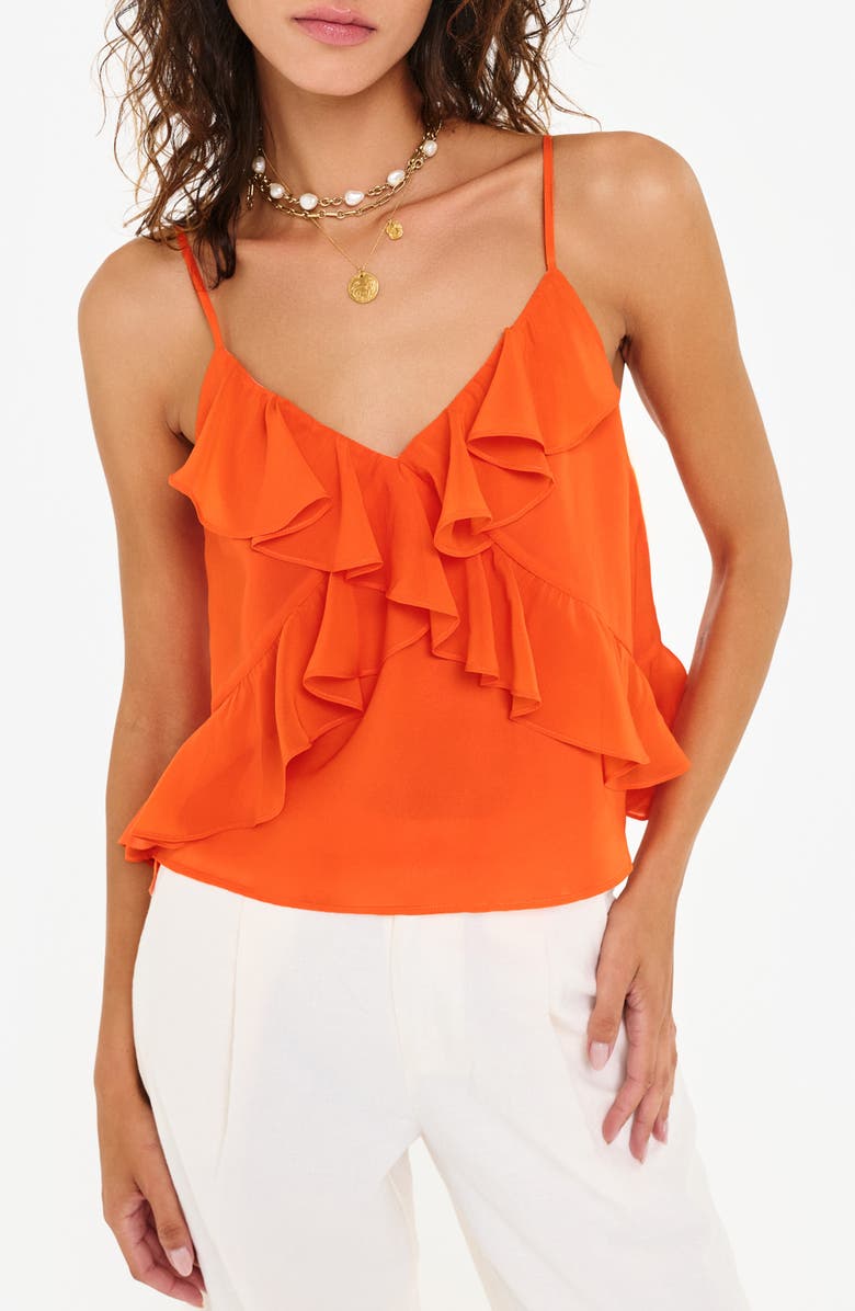 CAMI NYC Eberly Ruffle Camisole, Main, color,
