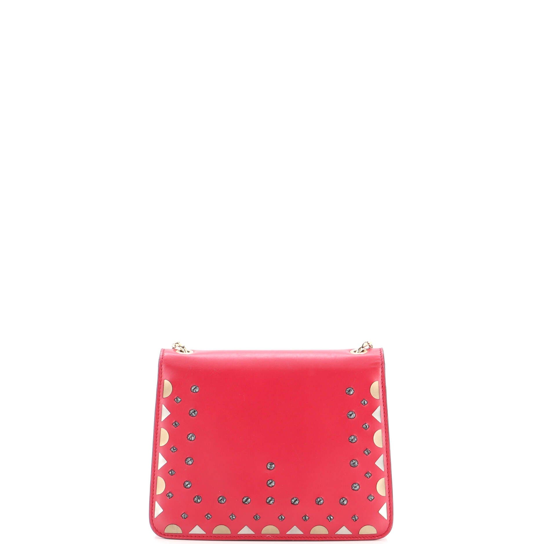 Serpenti Forever Square Shoulder Bag Laser Cut Leather Small, Alternate, color, Pink