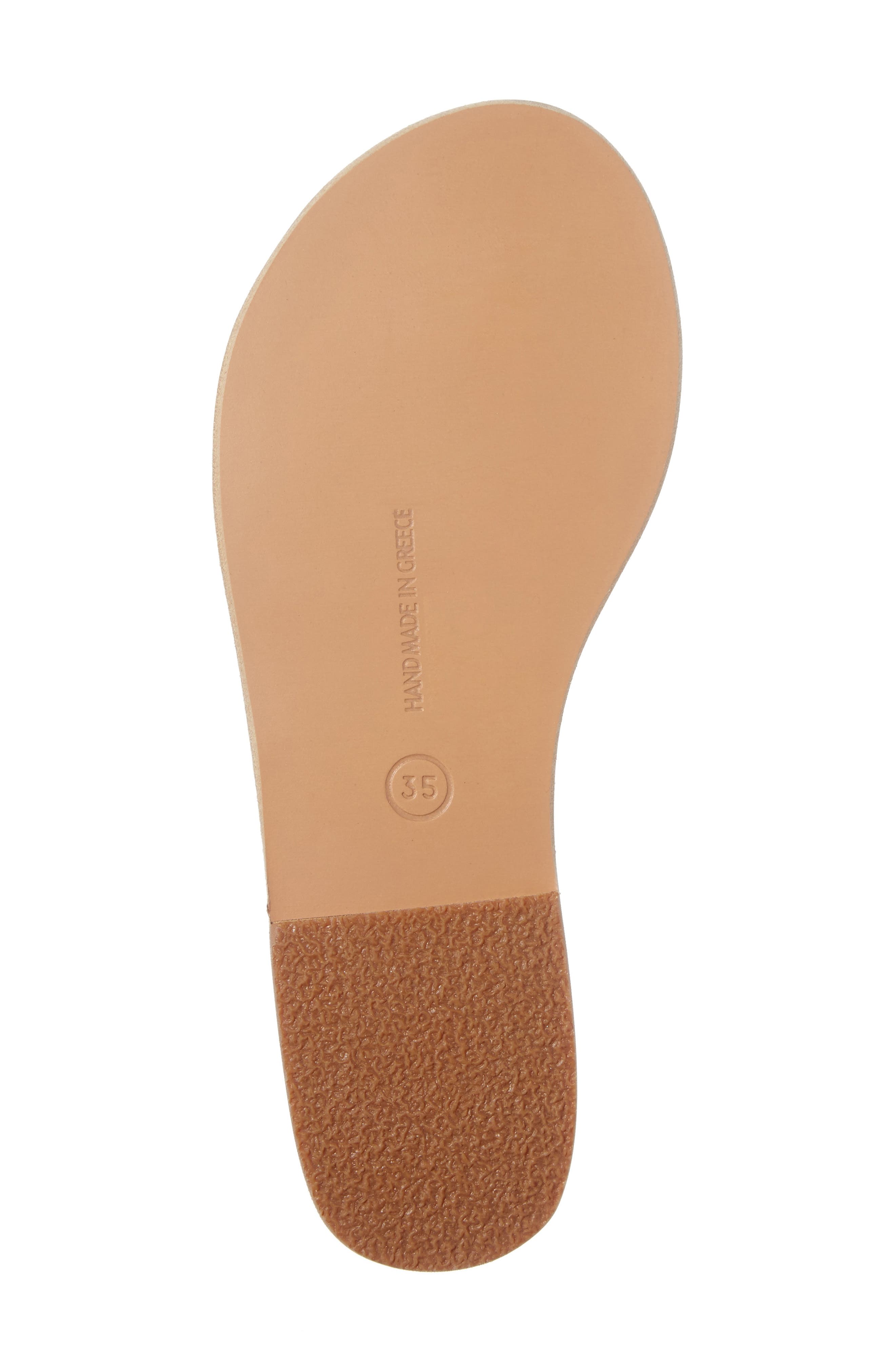 Lito Imitation Pearl Embellished T-Strap Sandal, Alternate, color, NATURAL VACHETTA