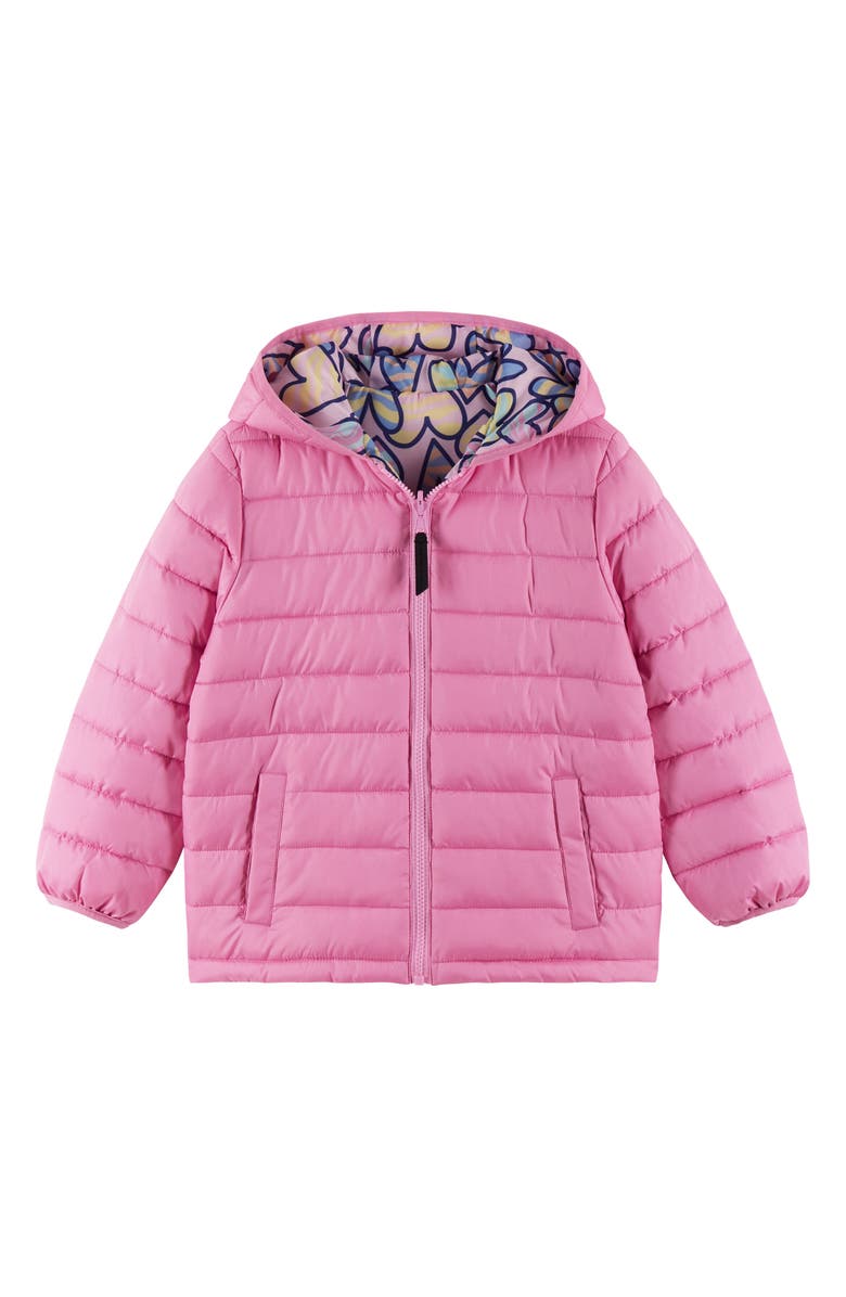 Andy & Evan Kids' Reversible Puffer Jacket, Alternate, color, Pink Hearts