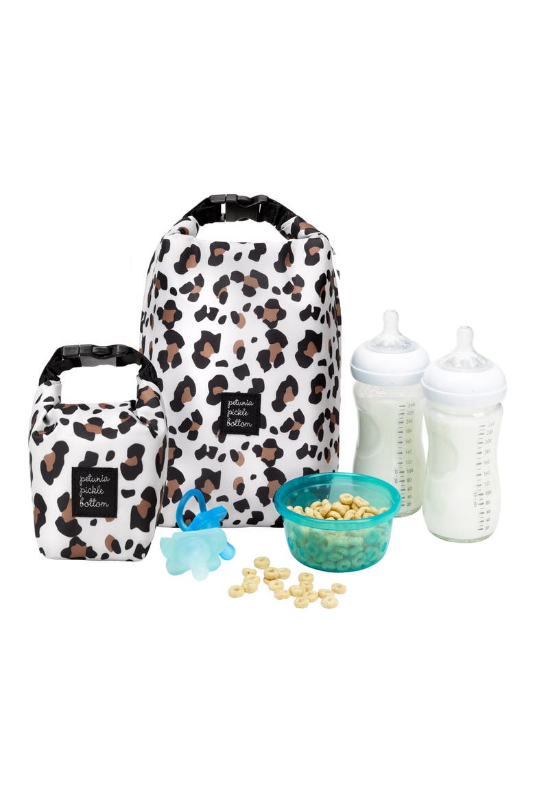 Sip Double Bottle Snack Pouch Kit, Alternate, color, LEOPARD