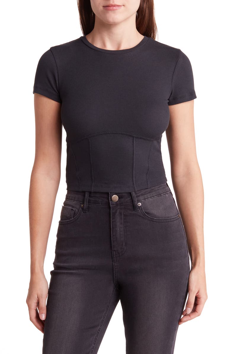 Abound Corset Seamed Baby T-Shirt, Main, color,