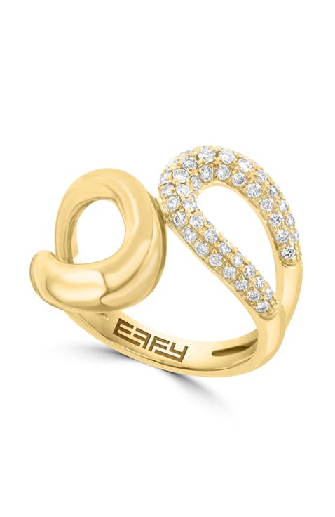 14K Yellow Gold Infinity Glow Diamond Ring