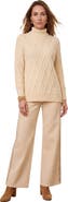 Jessica London Cable Turtleneck Sweater