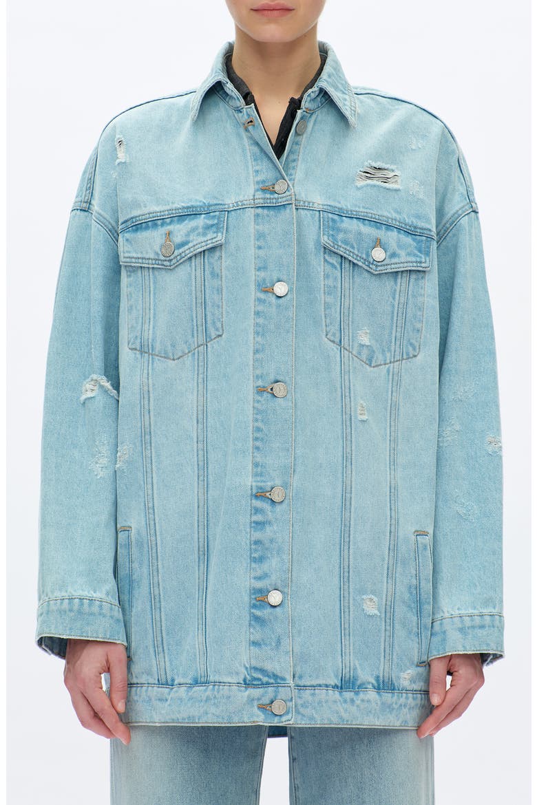Loose Denim Jacket, Main, color, LIGHT BLUE
