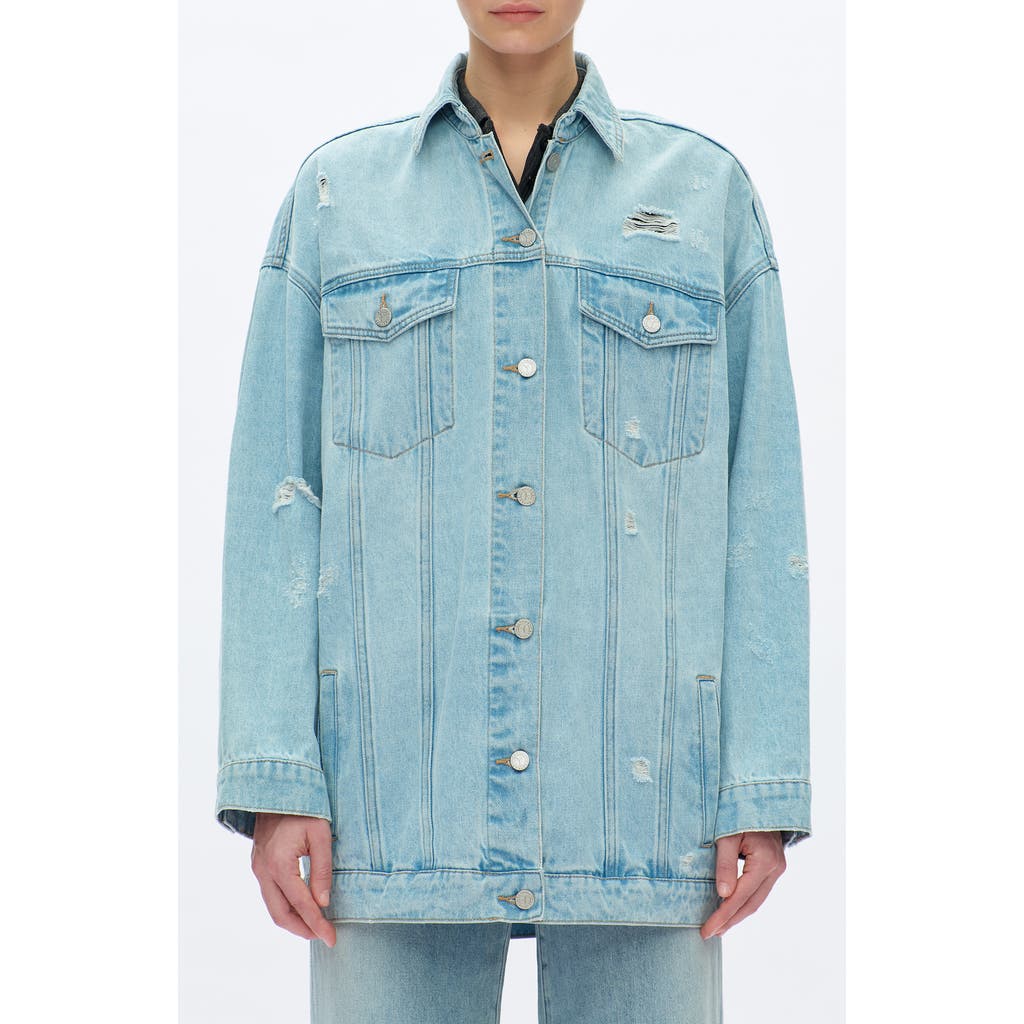 Bayeas Loose Denim Jacket In Blue