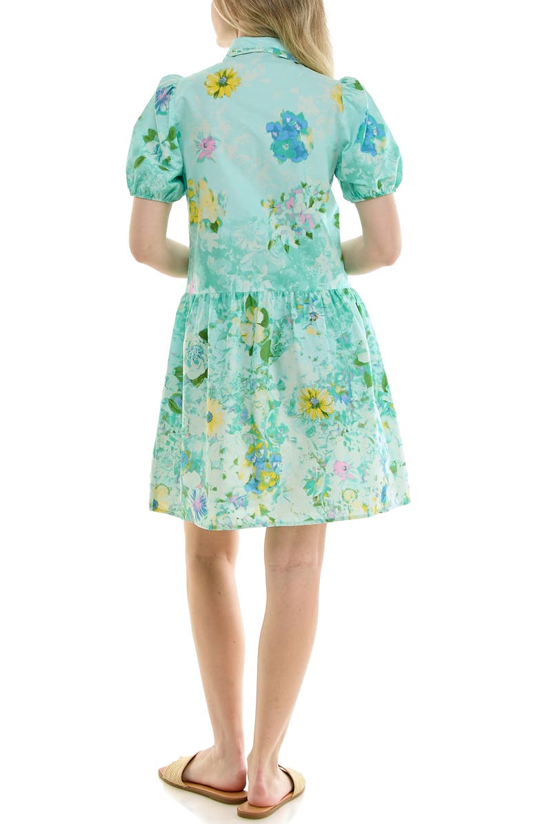 Nicole Miller Puff Sleeve Shirtdress, Alternate, color, 