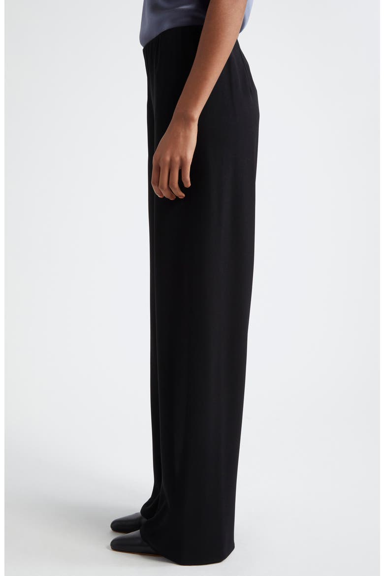 Colette High Waist Crepe Bias Pants, Alternate, color, BLACK