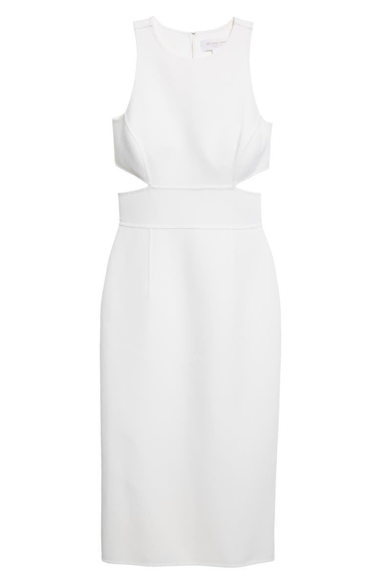 Michael Kors Collection Cutout Wool Blend Sheath Dress, Alternate, color,