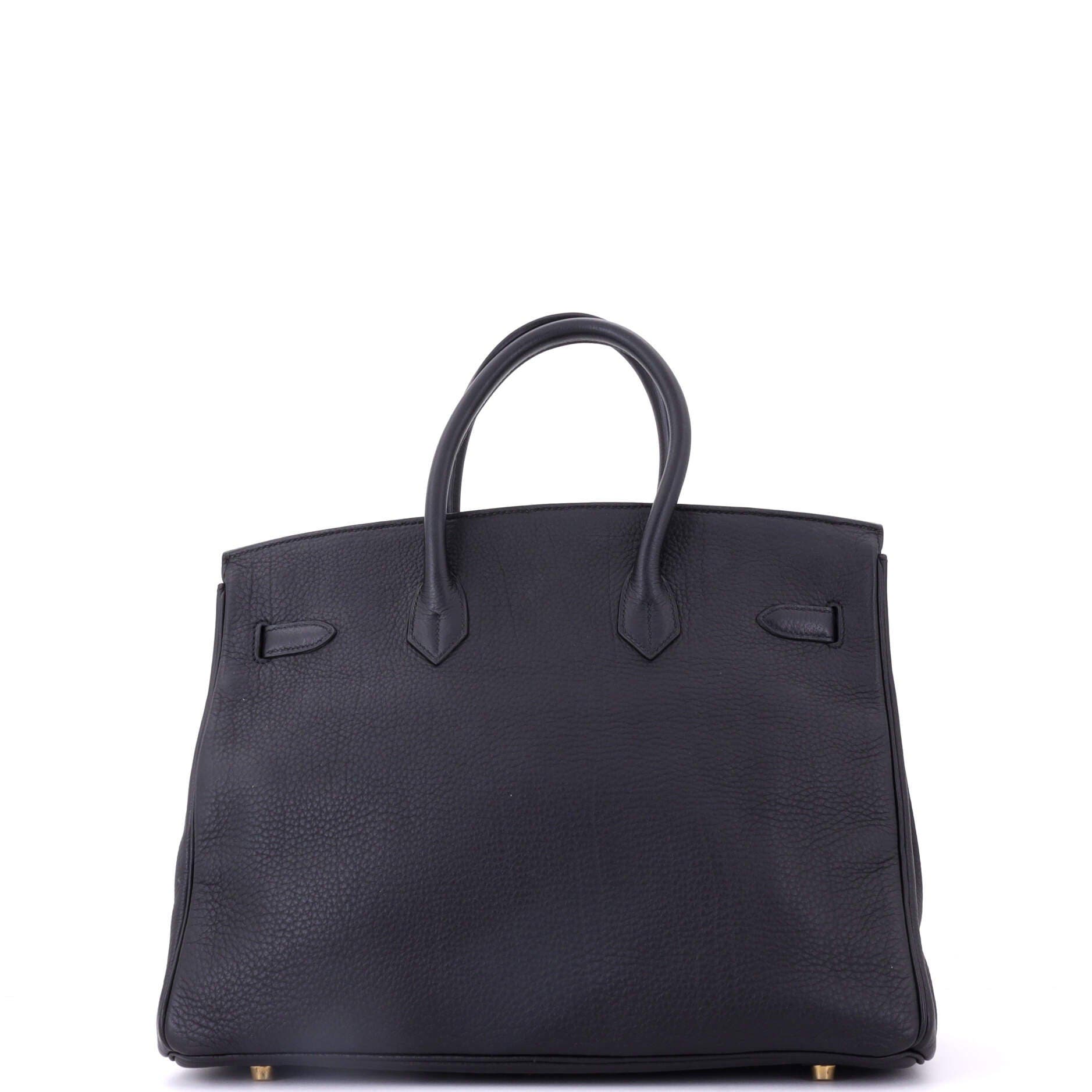 Pre-Owned Hermes Birkin Handbag Black Togo with Gold Hardware 35, Alternate, color, 