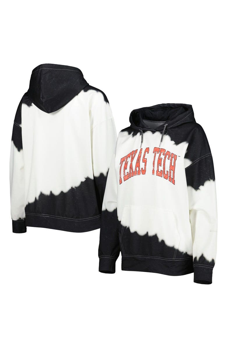 GAMEDAY COUTURE Women's Gameday Couture White/Black Texas Tech Red Raiders For the Fun Double Dip-Dyed Pullover Hoodie, Main, color, White
