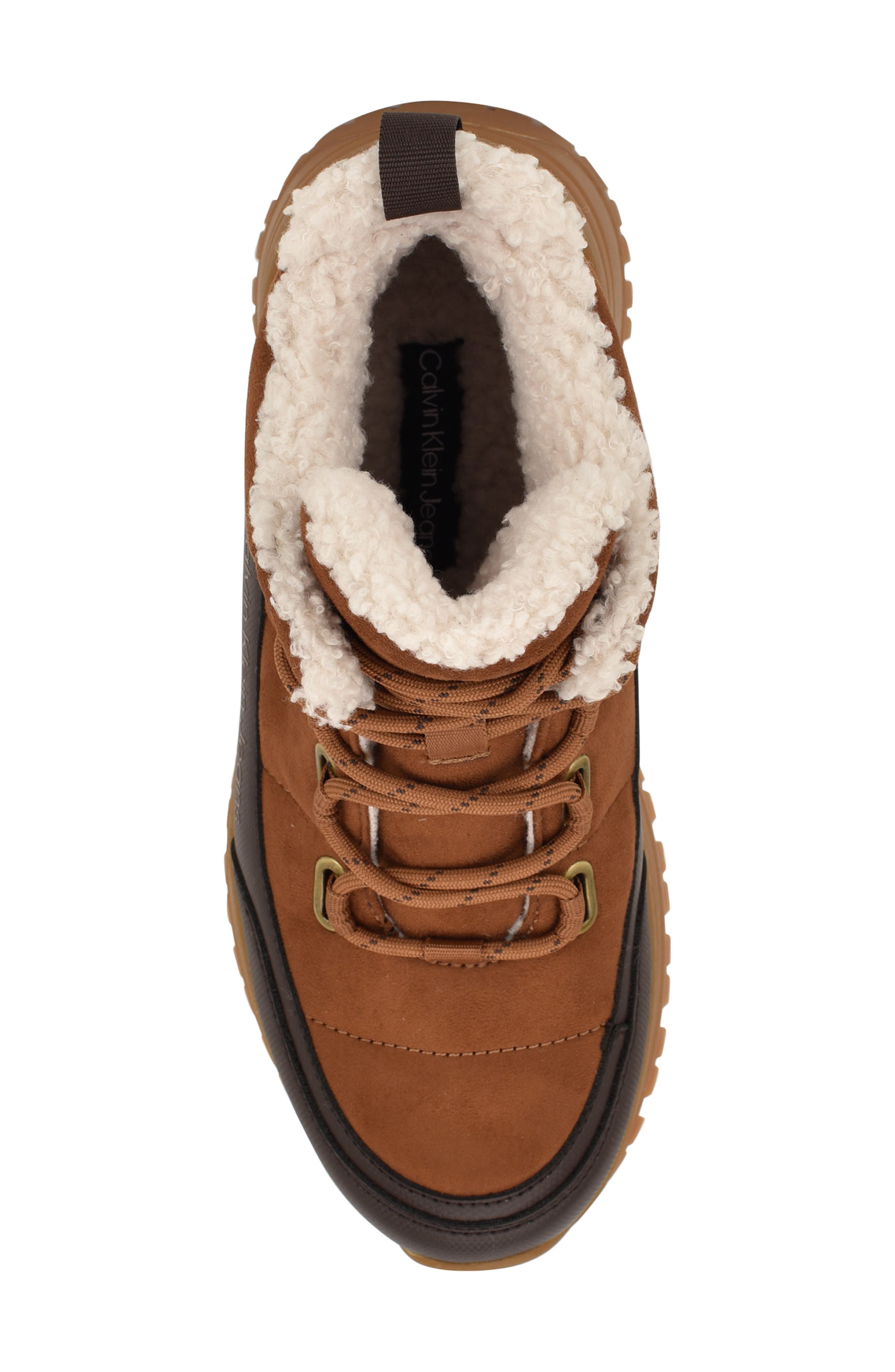 Calvin Klein Noanne Quilted Winter Boot, Alternate, color, Medium Brown