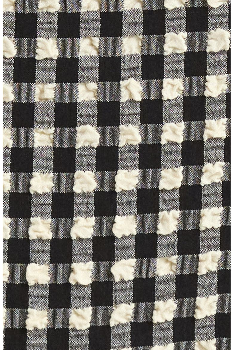 Banded Smocked Hipster Bikini Bottoms, Alternate, color, BLACK/ CREAM
