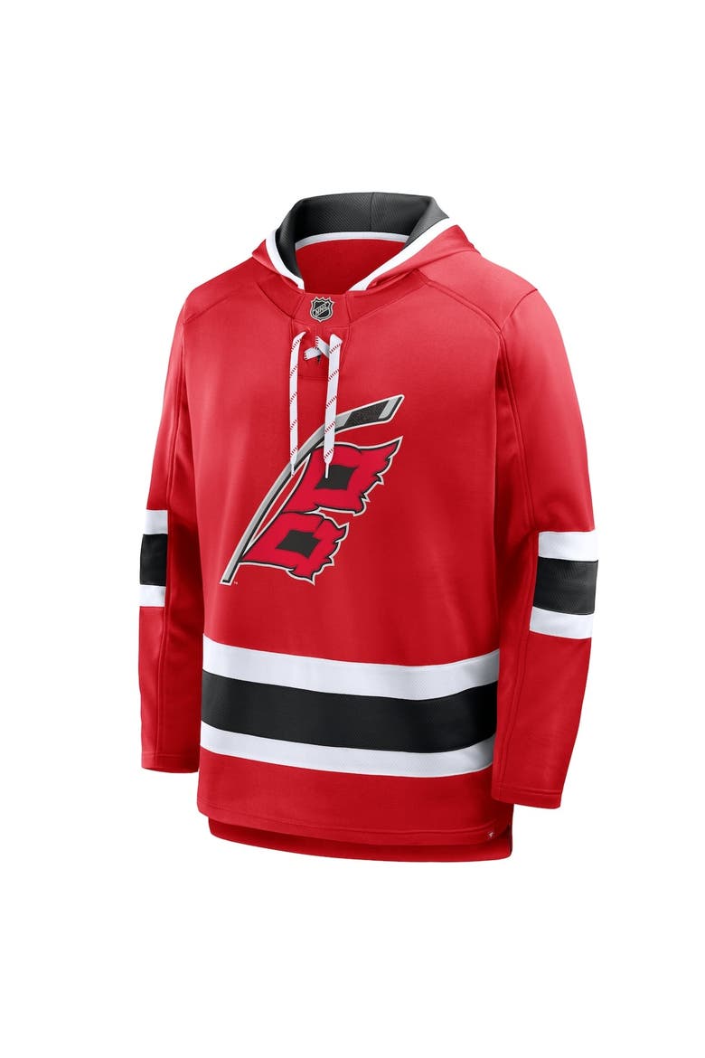 Men's Fanatics Red Carolina Hurricanes Prime Time Fleece Hoodie, Alternate, color, Red
