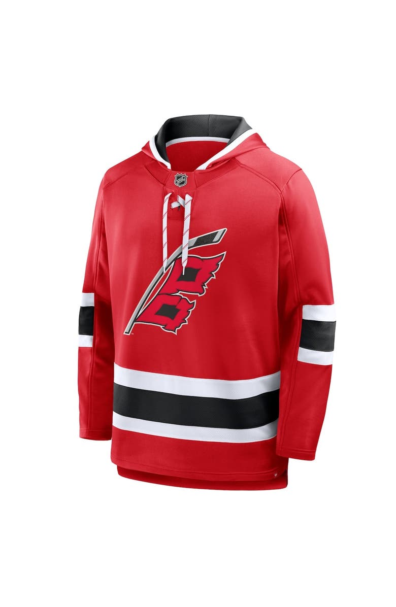 FANATICS Men
s Fanatics Red Carolina Hurricanes Prime Time Fleece Hoodie, Alternate, color, Red